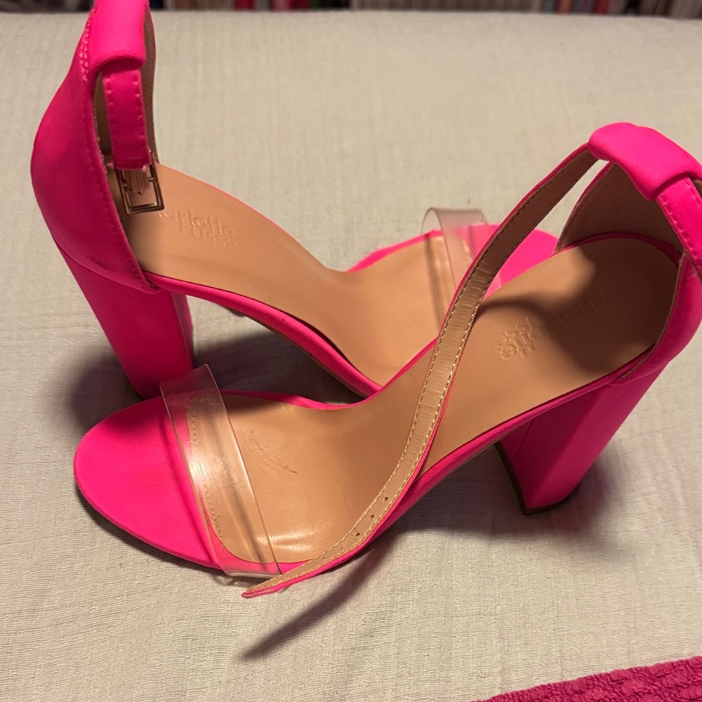 Charlotte Russe Neon Pink Block Heels